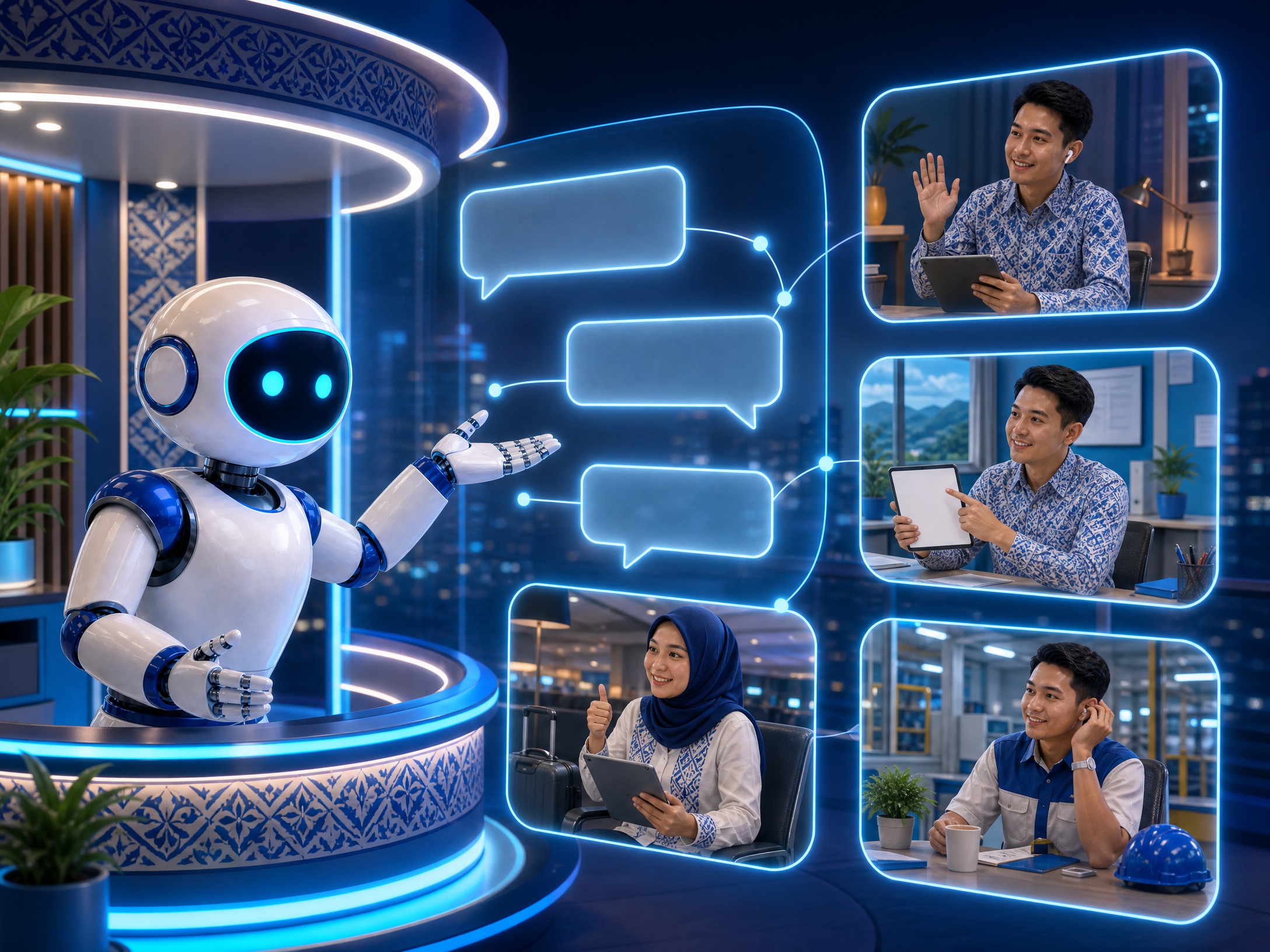 Agen AI HRSSC Udesk melayani karyawan di berbagai kanal secara bersamaan