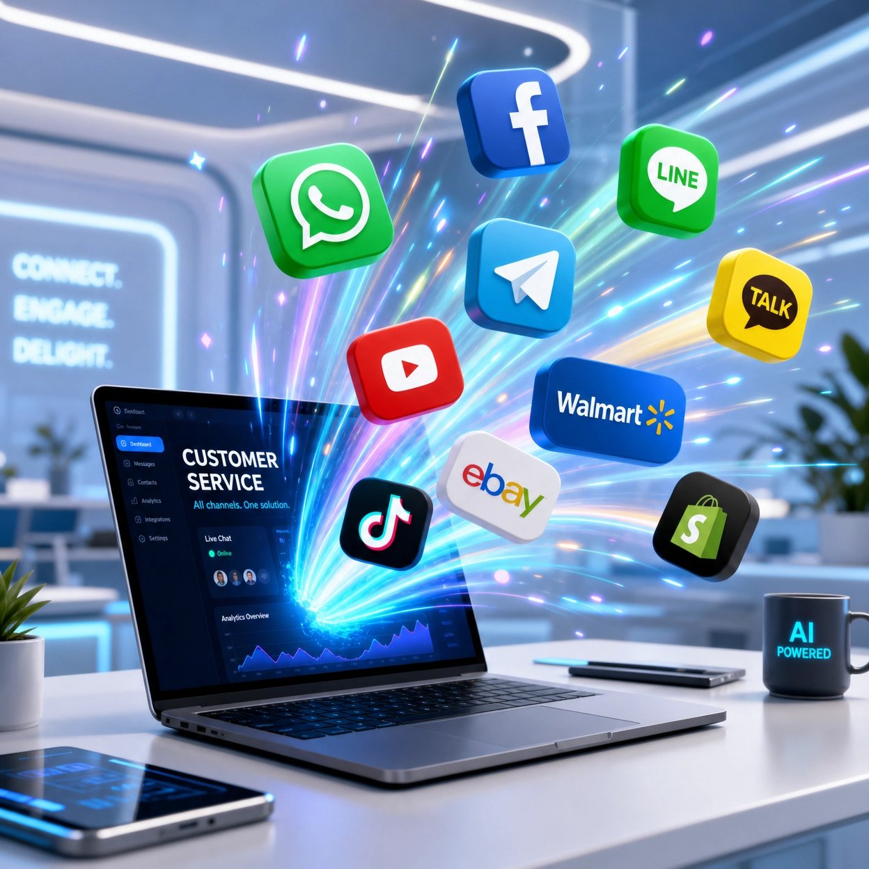 solusi layanan pelanggan omnichannel dasbor terpadu