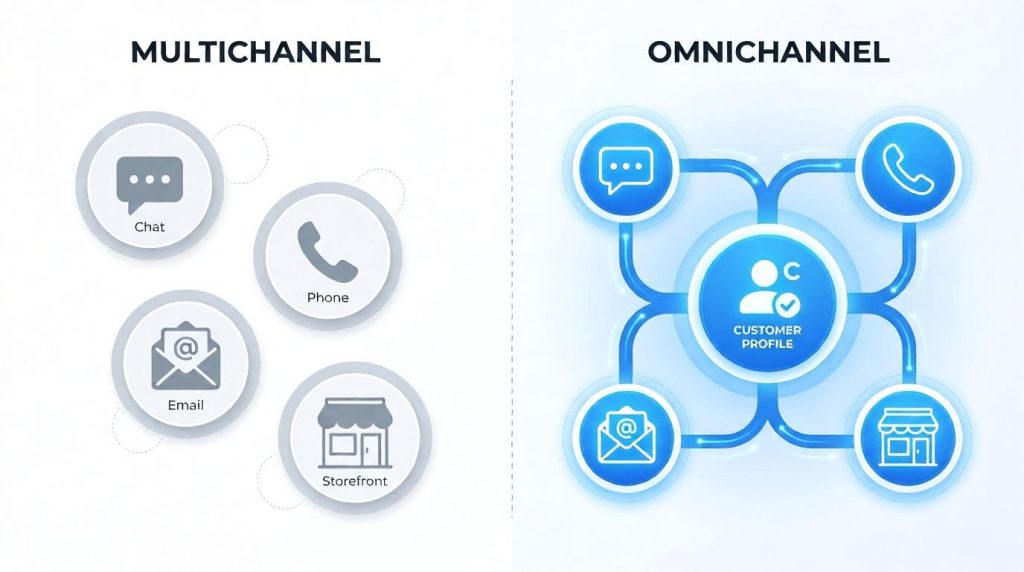Omnichannel Multichannel Cross-channel Perbedaan